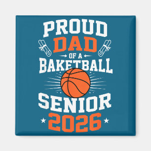 Stolzer Vater Basketball Senior 2026 Kunstwerk Magnet