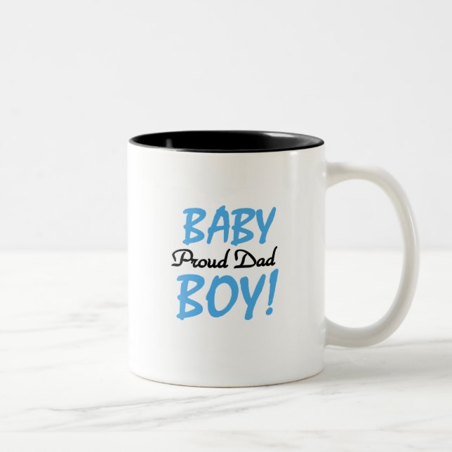 Stolzer Vater der Baby-Jungen-T-Shirts und der Zweifarbige Tasse (Rechts)