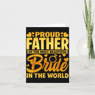 Stolzer Vater der Braut väterliche Liebe Hochzeit Karte
