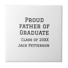 Stolzer Vater der Graduiertenklasse von 20XX fügen Fliese