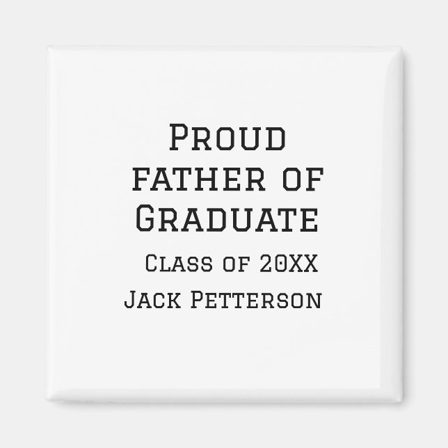 Stolzer Vater der Graduiertenklasse von 20XX fügen Magnet (Vorne)