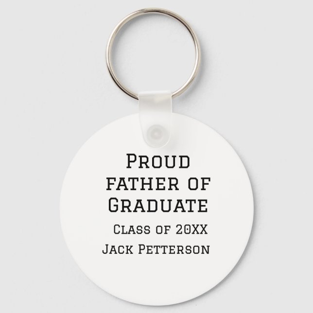 Stolzer Vater der Graduiertenklasse von 20XX fügen Schlüsselanhänger (Vorderseite)
