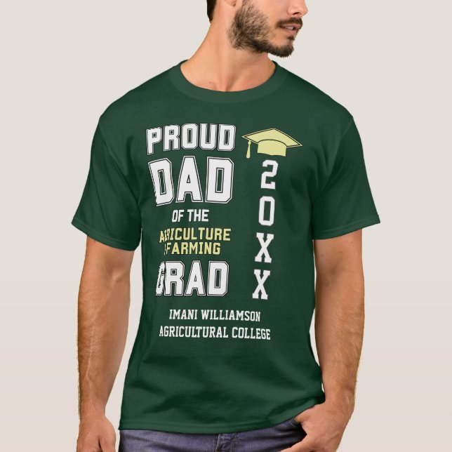 Stolzer Vater der Landwirtschaft Grad 20XX Abschlu T-Shirt (Vorderseite)