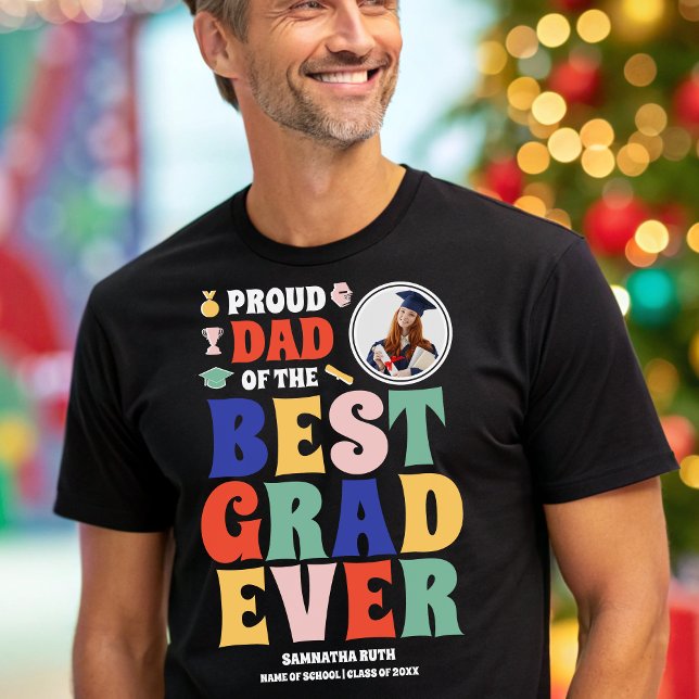 Stolzer Vater des Best Grad Fotos aller Zeiten Tri-Blend Shirt (Von Creator hochgeladen)