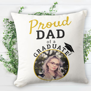 Stolzer Vater des Graduate Graduation Cap Foto Kissen