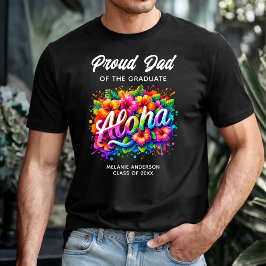"Stolzer Vater des Graduates" Aloha Abschluss T-Shirt