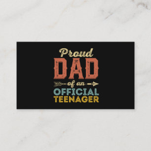 Stolzer Vater des Offiziellen Teenagers 13. Geburt Visitenkarte