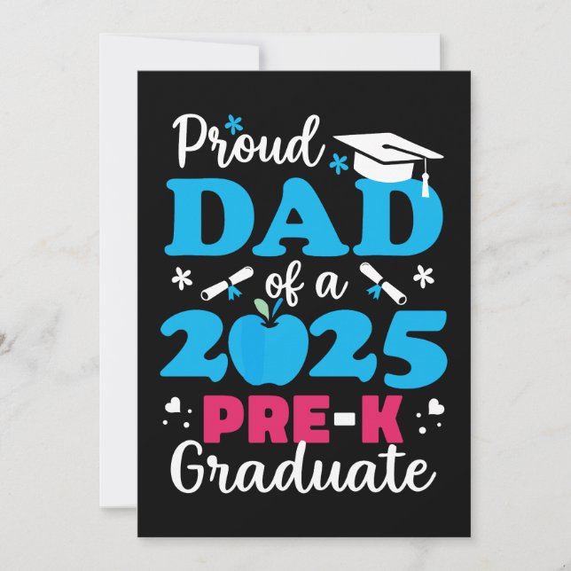 Stolzer Vater des Vorjahres-Studiengangs 2025 Einladung (Vorderseite)