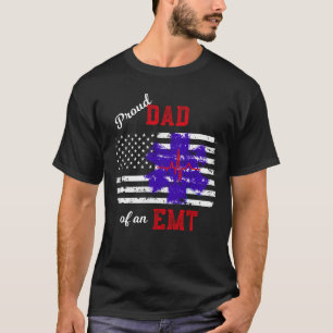 Stolzer Vater einer EMT Sanitäter-Flagge T-Shirt