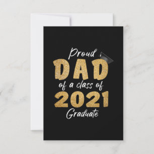 Stolzer Vater einer Klasse von 2021 Hochschulabsol RSVP Karte