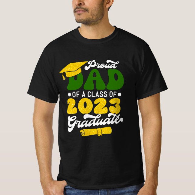 Stolzer VATER einer Klasse von 2023 Graduate Gold  T-Shirt (Vorderseite)