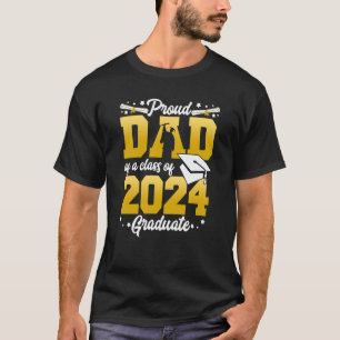 Stolzer Vater einer Klasse von 2024 Abschluss 2 T-Shirt