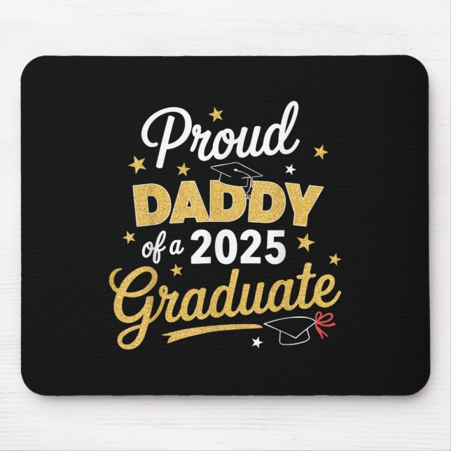 Stolzer Vater eines 2025 Absolventen Vater Abschlu Mousepad (Vorne)