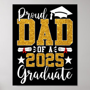 Stolzer Vater eines 2025 Graduate Vater Abschluss Poster