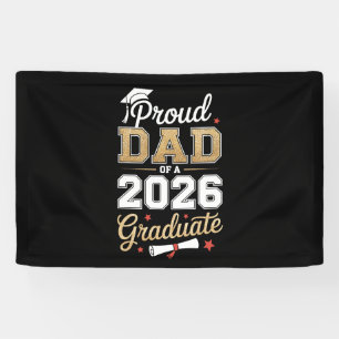 Stolzer Vater eines Absolventen der Abschlussklass Banner
