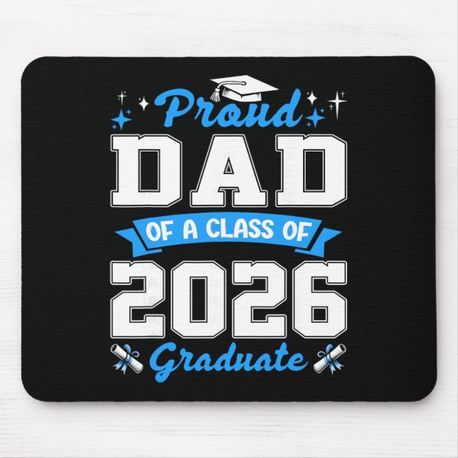 Stolzer Vater eines Absolventen des Jahrgangs 2026 Mousepad (Vorne)