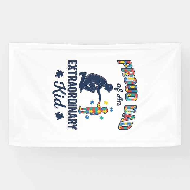 Stolzer Vater eines außergewöhnlichen Kindes Autis Banner (Horizontal)