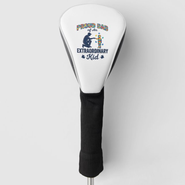 Stolzer Vater eines außergewöhnlichen Kindes Autis Golf Headcover (Vorderseite)