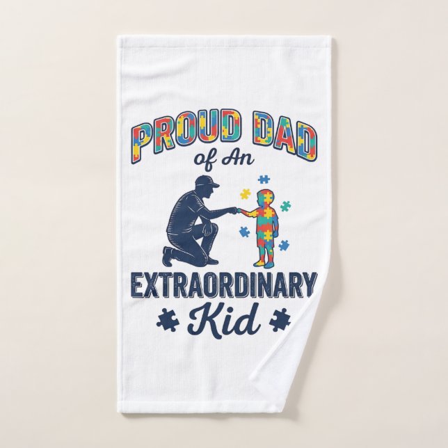 Stolzer Vater eines außergewöhnlichen Kindes Autis Handtuch (Handtuch)
