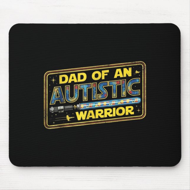 Stolzer Vater eines Autismus-Kriegers Autismus-Bew Mousepad (Vorne)