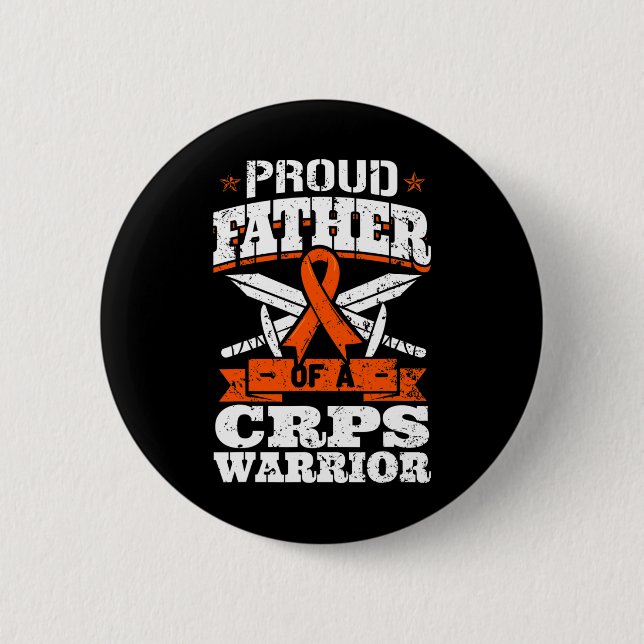 Stolzer Vater eines CRPS-Kriegers RSD Awareness Ri Button (Vorderseite)