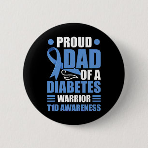 Stolzer Vater eines Diabetes-Warrior T1D-Bewusstse Button