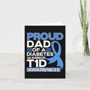Stolzer Vater eines Diabetes-Warrior T1D-Bewusstse Karte