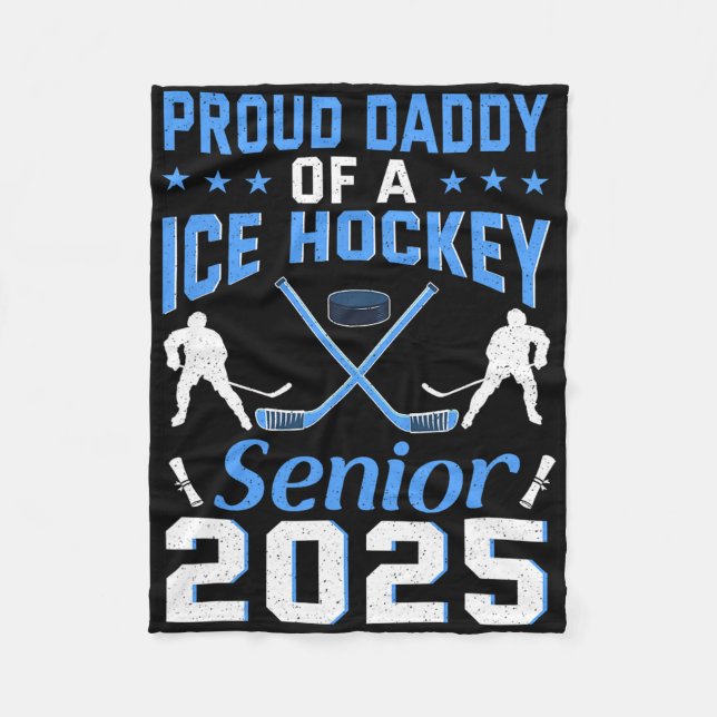 Stolzer Vater eines Eishockey-Absolventen 2025 Abs Fleecedecke (Vorderseite)