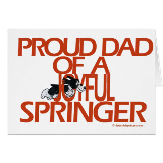 Stolzer Vater eines frohen Springer