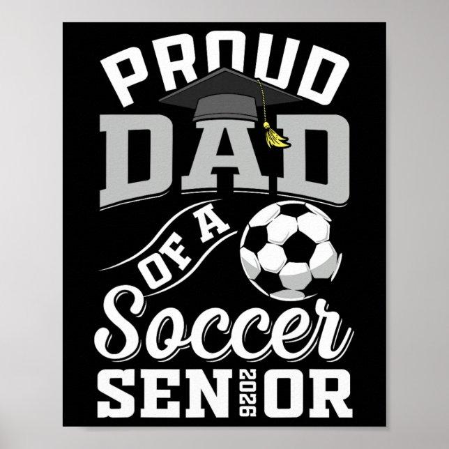Stolzer Vater eines Fußball-Absolventen der Klasse Poster (Vorne)
