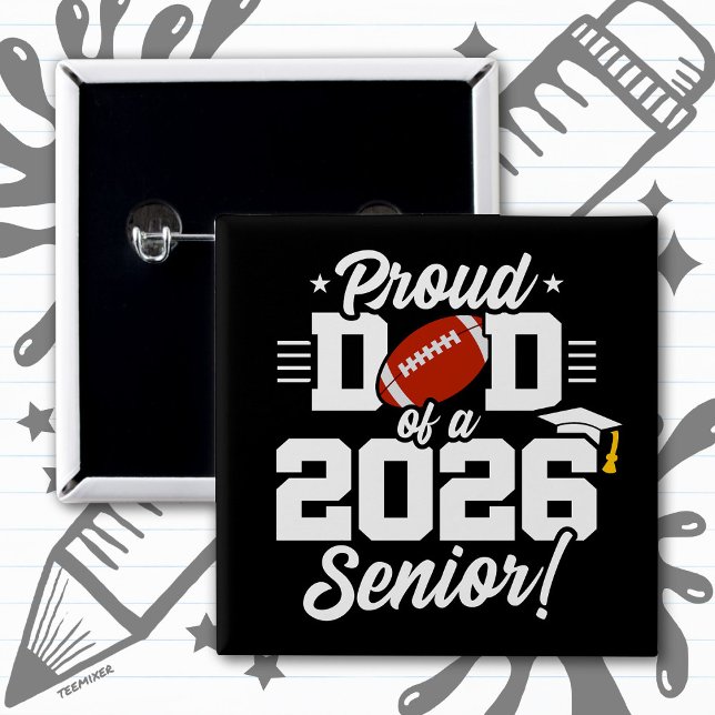 Stolzer Vater eines Fußball-Absolventen von 2026 Button (Von Creator hochgeladen)