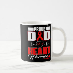 Stolzer Vater eines Herzens Kriegers Herzkrankheit Kaffeetasse