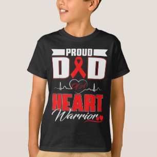 Stolzer Vater eines Herzens Kriegers Herzkrankheit T-Shirt