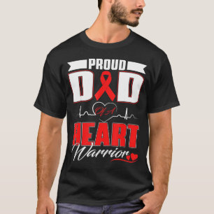 Stolzer Vater eines Herzens Kriegers Herzkrankheit T-Shirt