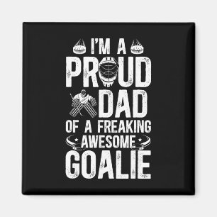 stolzer Vater eines Hockey-Torhüters Dad Eishockey Magnet