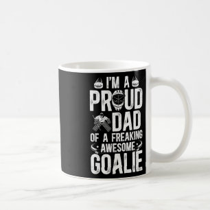 Stolzer Vater eines Hockey-Torwarts Papa Eishockey Kaffeetasse