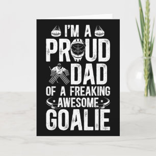 Stolzer Vater eines Hockey-Torwarts Papa Eishockey Karte