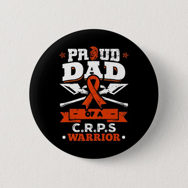 Stolzer Vater eines Kriegers des Crps Monat Orange Button (Vorderseite)