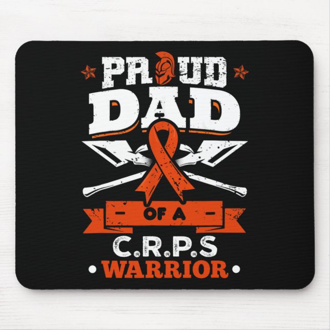 Stolzer Vater eines Kriegers des Crps Monat Orange Mousepad (Vorne)