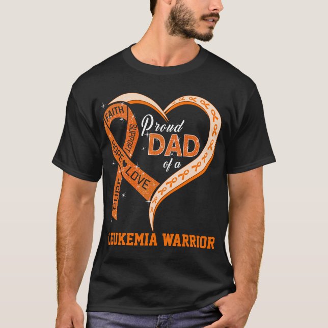 Stolzer Vater eines Leukämiewarnsystems T-Shirt (Vorderseite)