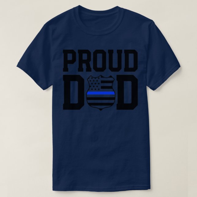 Stolzer Vater eines Polizeibeamten Shirt Vater Thi (Design vorne)