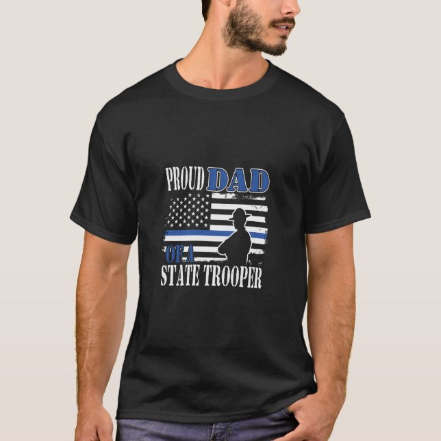 Stolzer Vater eines Polizeibeamten T-Shirt (Vorderseite)