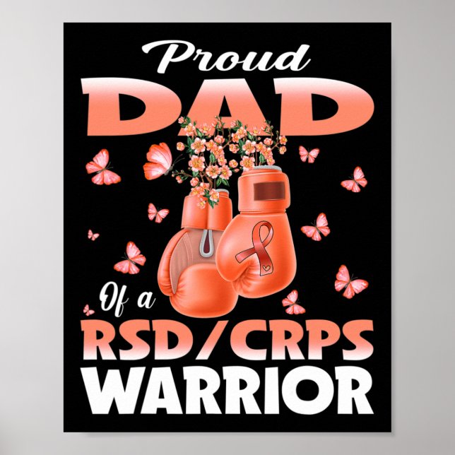 Stolzer Vater eines Rsd-Crps-Krieger-Bewusstseinsb Poster (Vorne)