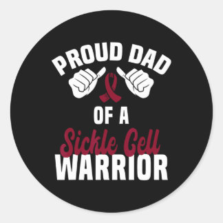 Stolzer Vater eines Sichelzellenkriegers - Sichelz Runder Aufkleber