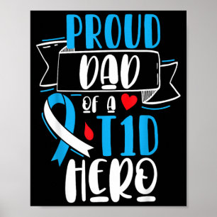 Stolzer Vater eines T1d-Helden Typ-1-Diabetes-Vate Poster