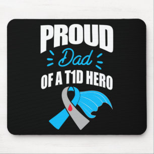 Stolzer Vater eines T1d Hero Typ 1 Diabetes Vater Mousepad