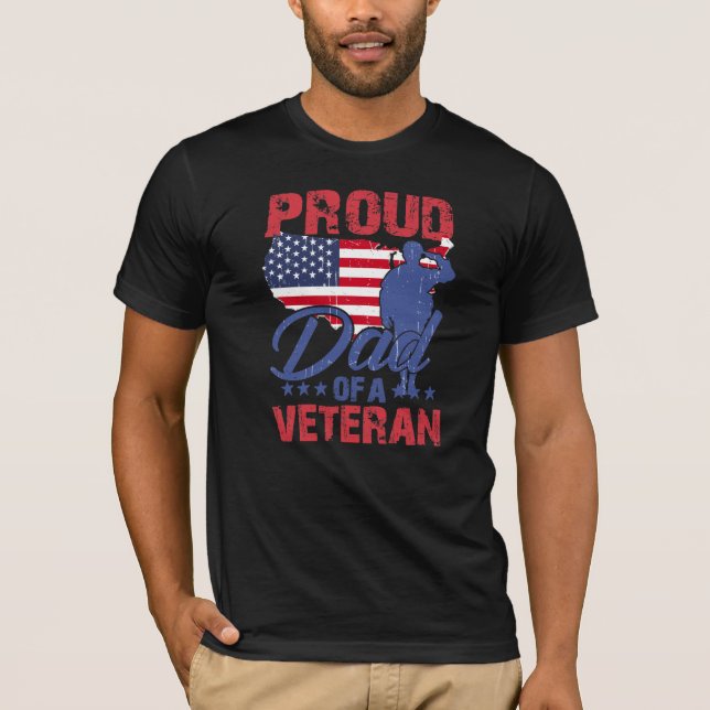 Stolzer Vater eines Veteranen T-Shirt (Vorderseite)