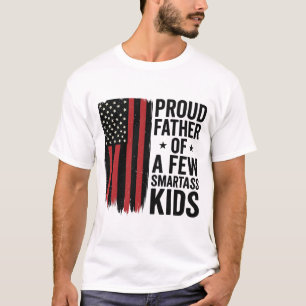 Stolzer Vater einiger frecher Kinder Patriotisches T-Shirt