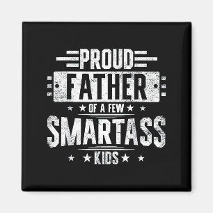 Stolzer Vater einiger intelligenter Kinder Magnet