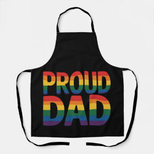 Stolzer Vater Familie LGBTQ Gay Pride Ally Regenbo Schürze
